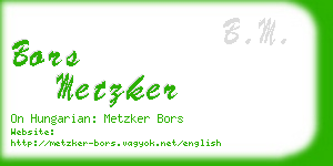 bors metzker business card